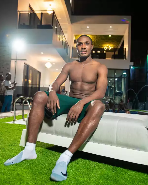Jude Ighalo Goes Shirtless, Show Off His New Mansion